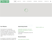 Tablet Screenshot of consortiumforsustainableurbanization.org
